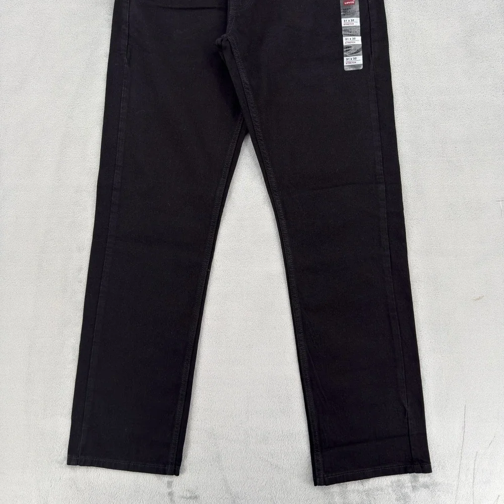 Levi's 559 Jeans Mens W31 L32 Relaxed Straight Slim Fit Stretch Black Denim